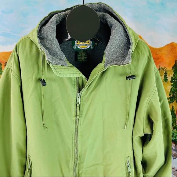 Cabelas Hooded & Stained Green Dad Jacket L - Picture 11 of 14